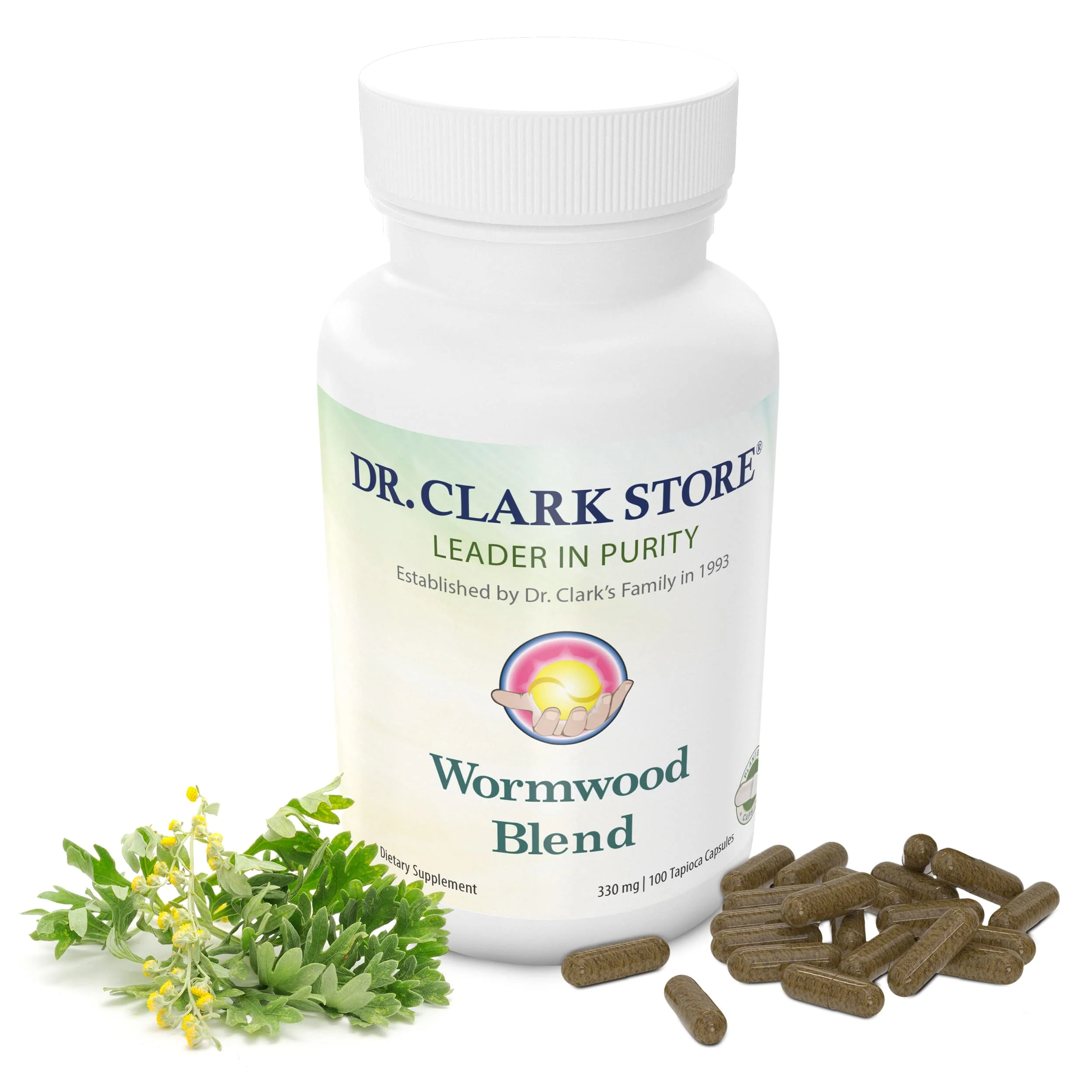 Dr Clark Superblend Wormwood Capsules - Vegetarian 330 mg, 100 Capsules - Wormwood Herb Without Artificial Preservatives