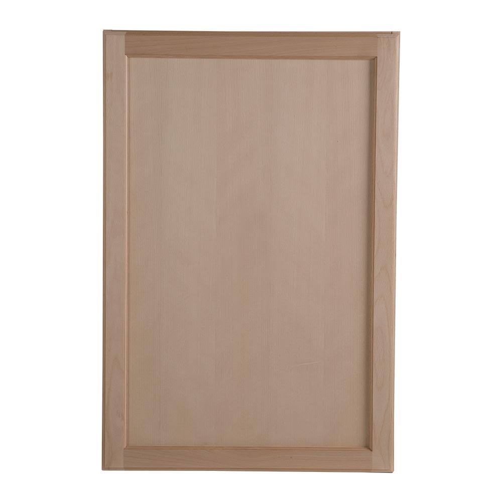 Hampton Bay Easthaven Shaker Assembled 24x36x12 in. Frameless Wall Cabinet in Unfinished Beech