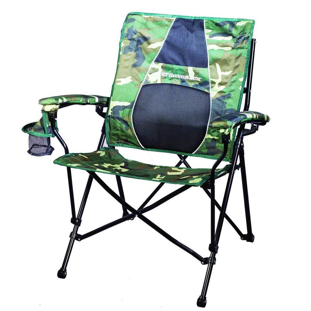 Strongback Elite Folding Camping Chair with Lumbar Support Camo