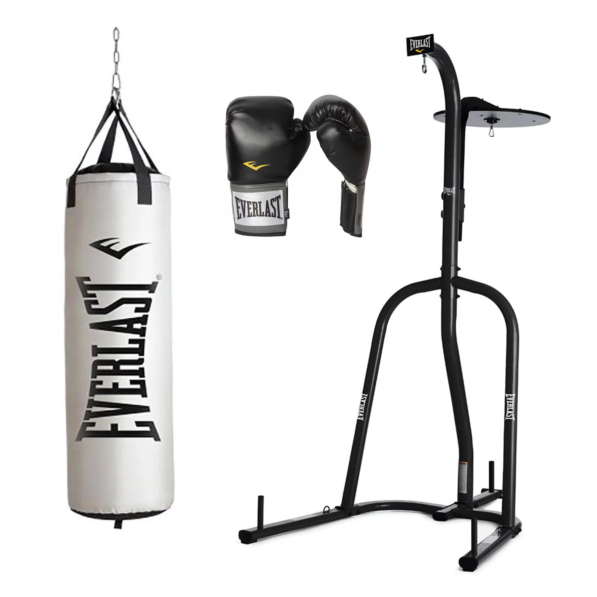 Everlast Dual Bag Stand, NevaTear 70 Pound Punching Bag, & 16 Ounce Gloves - Curated Treasures Market