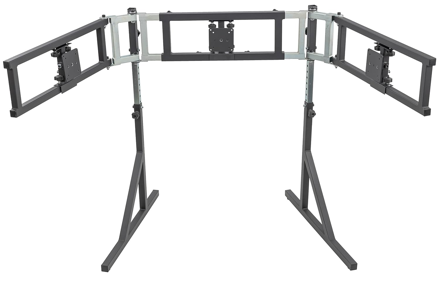 SimFab Triple Monitor Floor Stand for Racing and Flight Simulators Model LD | Up to 100x100mm VESA Mount or M4/M5 Hardware (Triple Monitor Stand