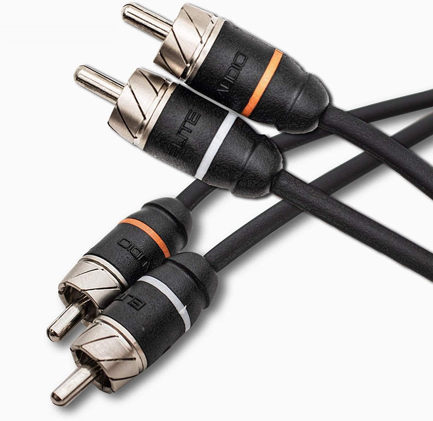 Elite Audio Premium Series 100% OFC Copper RCA Interconnects Stereo Cable, 2 Channel 1.5' Cord (2 x RCA Male to 2 x RCA Male Audio Cable