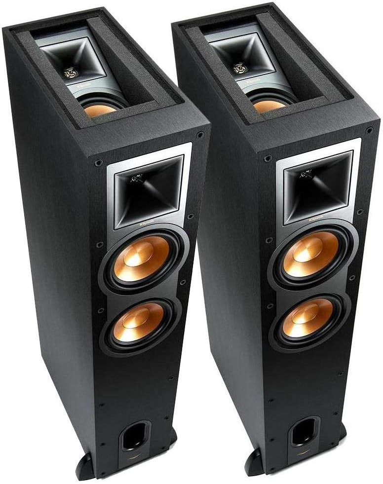 Klipsch Reference R-26FA Dolby Atmos Floorstanding Speakers, Black, Pair