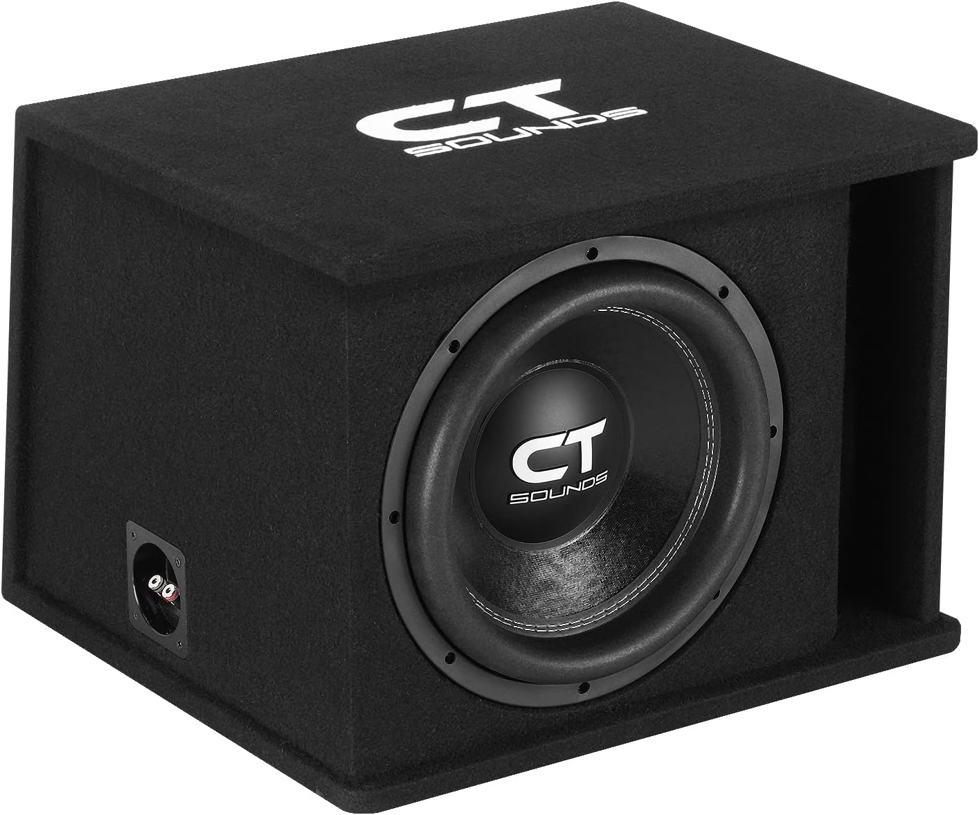 CT Sounds Single 12” 1300W Loaded Tropo Series Ported Car Subwoofer Box - TROPO-1X12D2