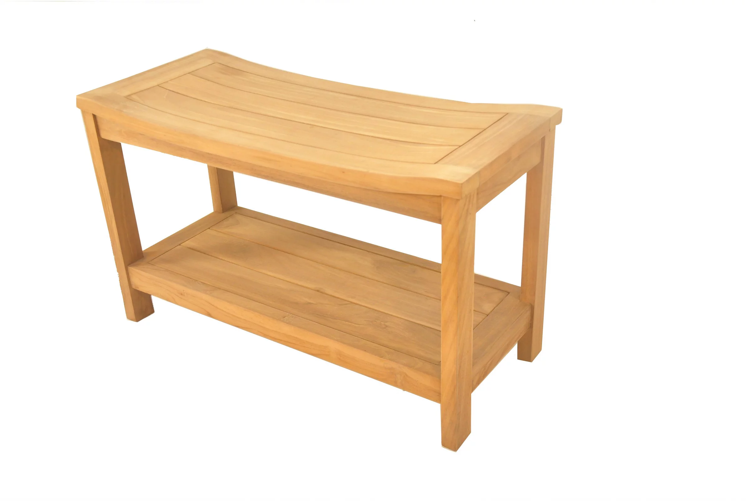 Grade-A Teak Wood Praha Shower Seat 30" Outdoor Patio Stool Bench