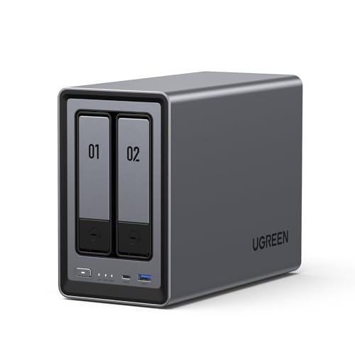 UGREEN NASync DXP2800 2-Bay Desktop NAS, Intel N100 Quad-core CPU, 8GB DDR5 RAM, 2.5GbE, 2 * M.2 NVMe Slots, 4K HDMI