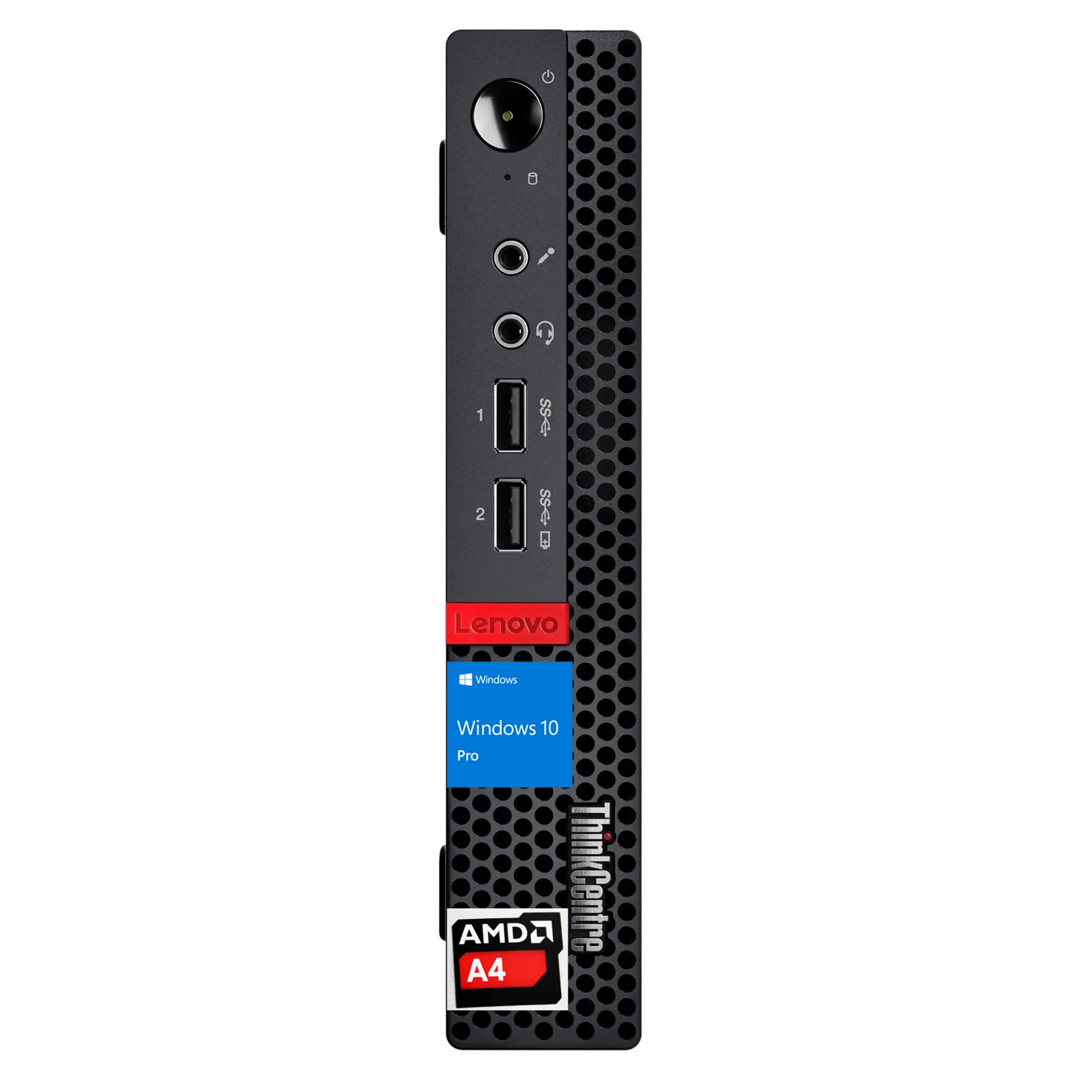 Lenovo ThinkCentre Business Mini Desktop, AMD-Dual Core Processor, 16GB RAM, 1TB SSD, Display Ports, RJ45, Wired Mouse, No Wi-Fi, Windows 10 Pro
