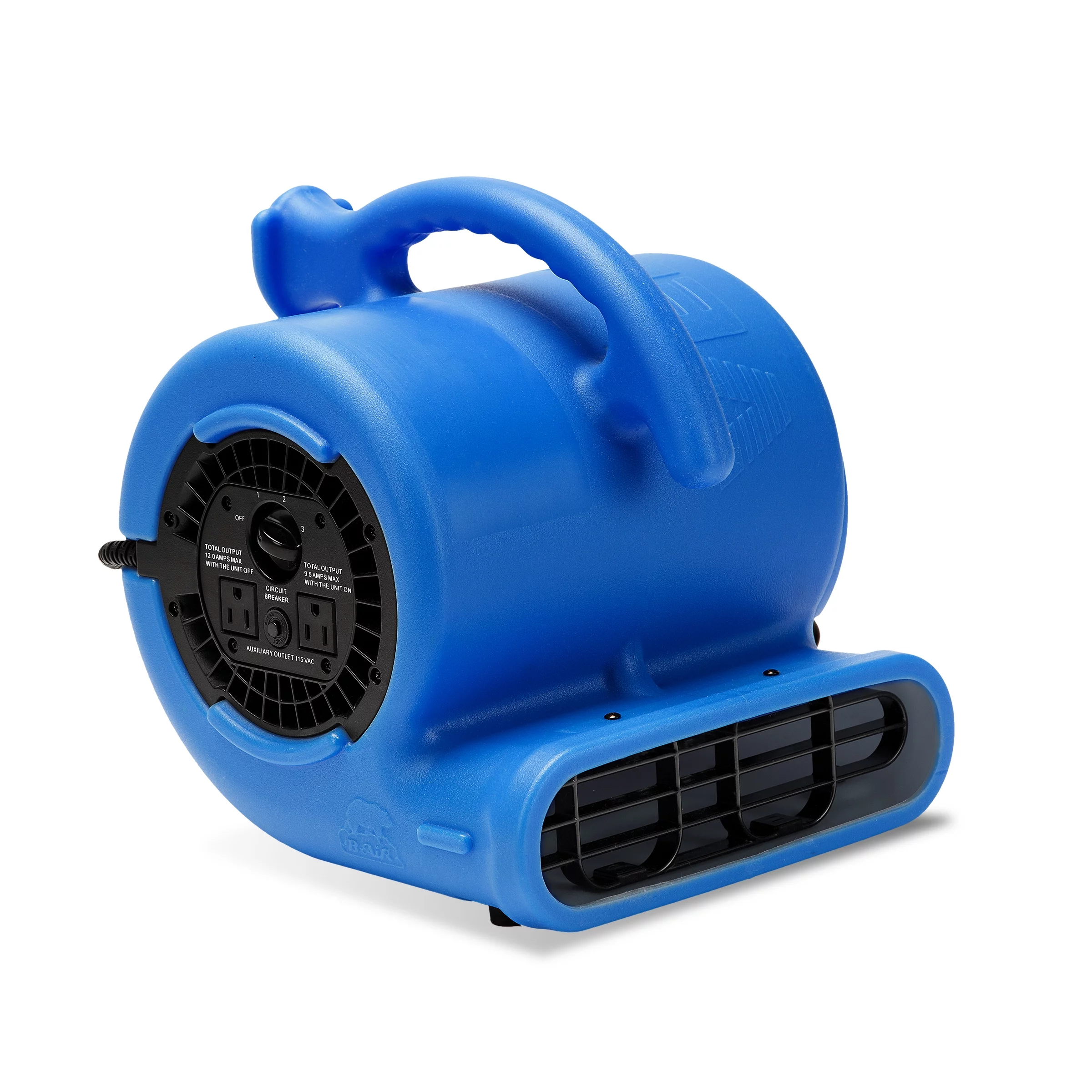 B-Air VP-25 1/4 HP Air Mover for Water Damage Restoration Carpet Dryer Floor Blower Fan Home and Plumbing Use, Blue - Radiant Selections