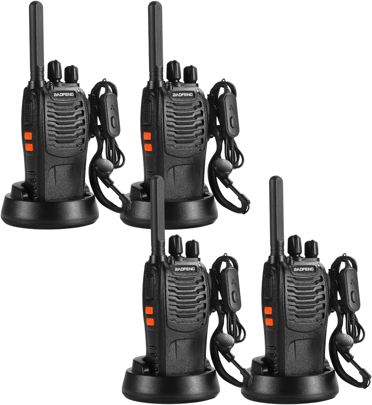 BAOFENG BF-88ST Walkie Talkies for Adults, Portable License-Free Walkie Talkie with Hands Free VOX USB Charging