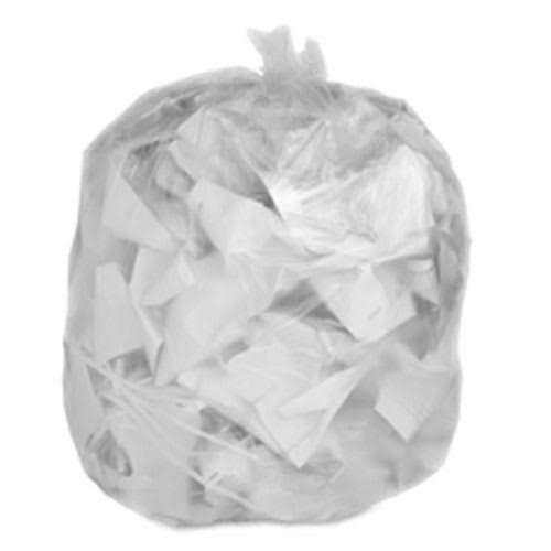 Plasticplace 20-30 Gallon High Density Trash Bags - 500 / Case - Clear - Garbage Bags - 16 Microns Extra Strong Trash Bags