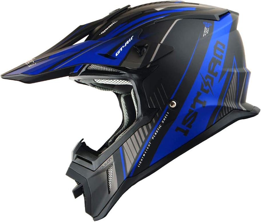 1Storm Adult Motocross Helmet BMX MX ATV Dirt Bike Downhill Mountain Bike Helmet Racing Style H637 Pack of 2