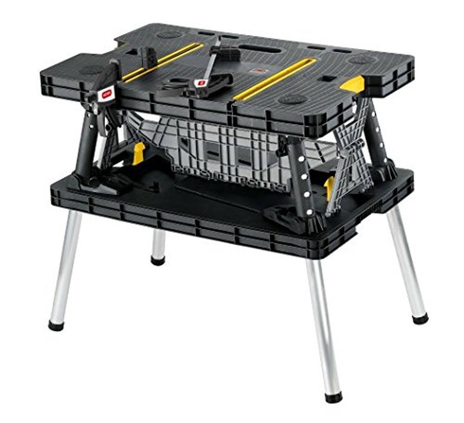 Keter 17182239 Folding Compact Workbench Work Table, 21.7 x 33.5 x 29.75 Inches - Avayadevconnect
