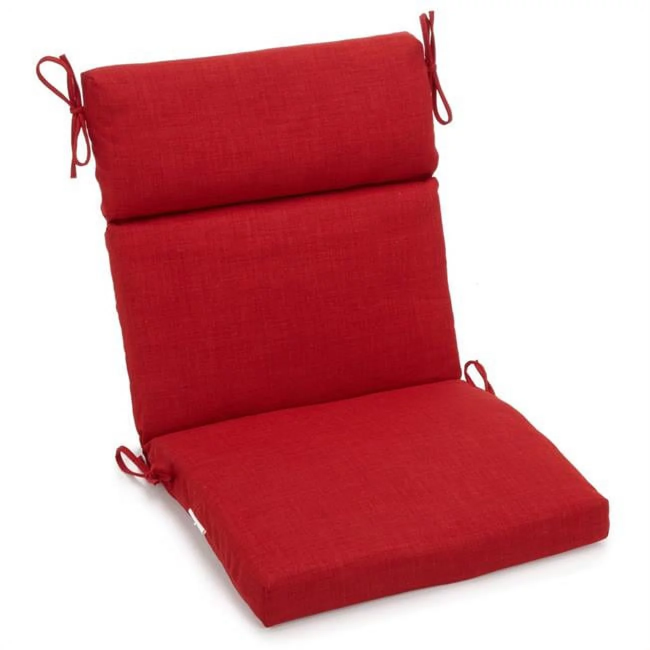 22 x 45 in. Spun Polyester Solid Outdoor Squared Seat & Back Chair Cushion, Paprika - Curated Treasures Market