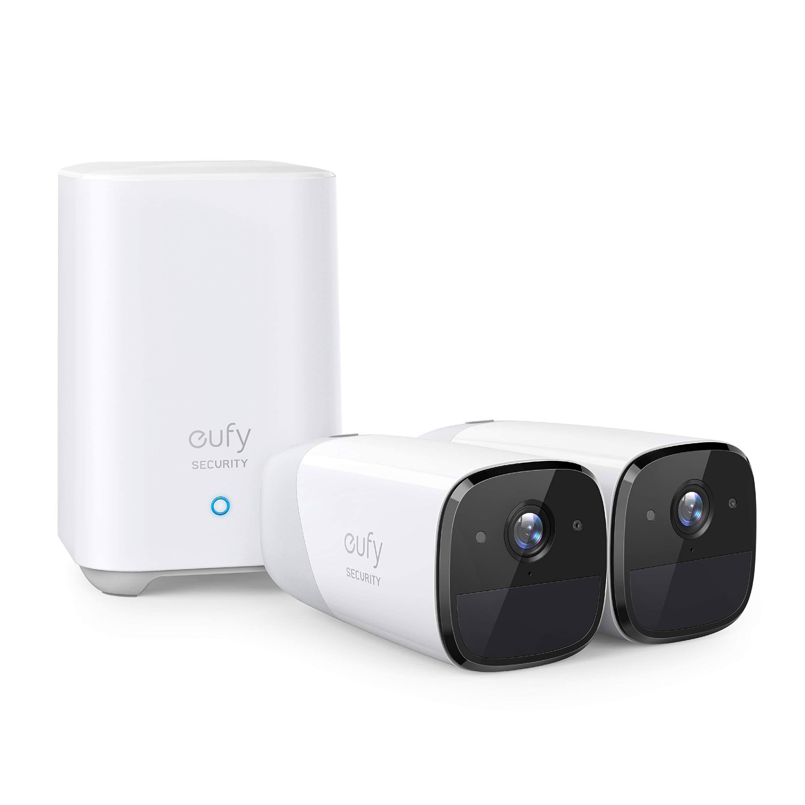 Eufy Security eufyCam 2 Wireless Home Security Camera System, 365-Day Battery Life, HomeKit Compatibility, HD 1080p, IP67 Weathe