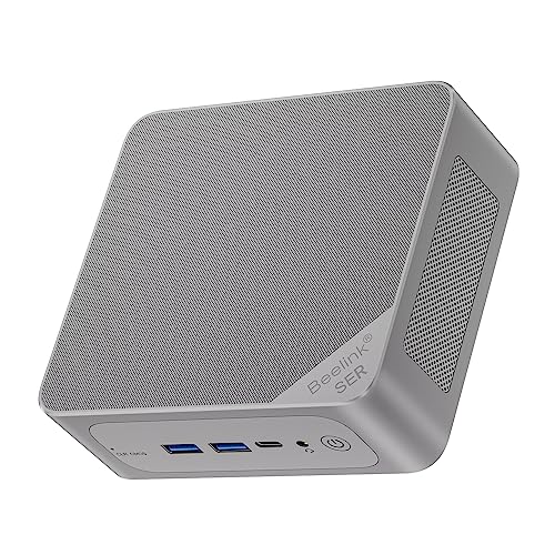 Beelink SER5 Pro Mini PC, AMD Ryzen 7 5800H(up to 4.4GHz) 8C/16T, Mini Computer 32GB DDR4 RAM 1TB NVMe SSD