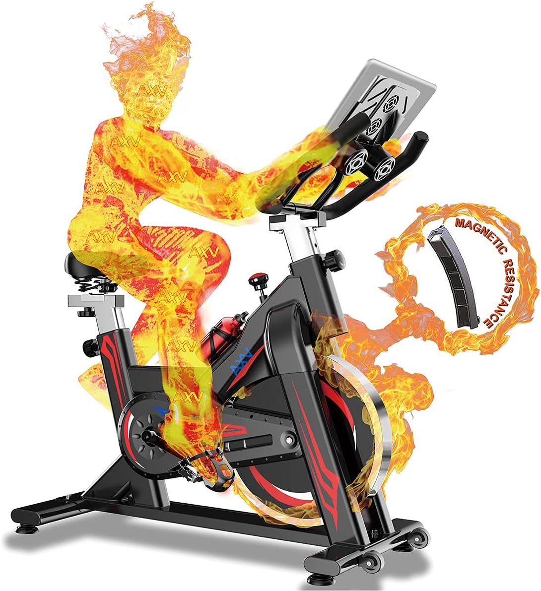 Exercise Bike,Indoor Cycling Bike,Magnetic Resistance Stationary Excersice Bikes,Fitness Equipment Adjustable Excersize Bike