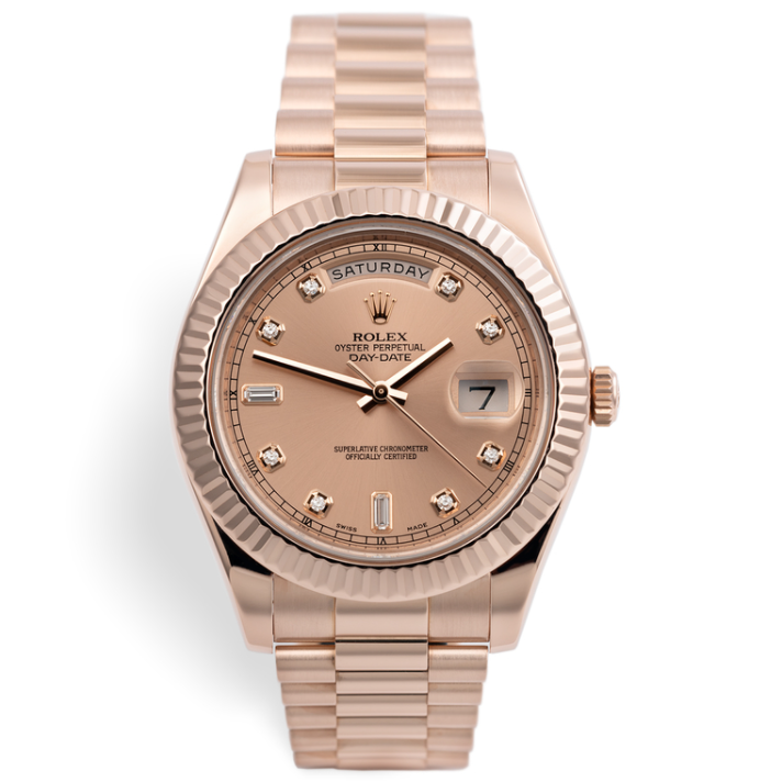 Day-Date II Rose Gold Diamond Scale 41mm