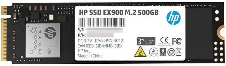 HP EX900 M.2 500GB PCIe 3.0 X4 Nvme 3D TLC NAND Internal Solid State Drive (SSD) - 2Yy44Aa#ABC Pack of 2
