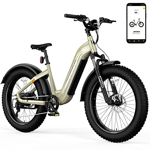 HOVSCO Electric Bike, 26"x 4" Fat Tire Ebike for Adults, 750W Motor Torque Sensor Mountain Bike 28Mph