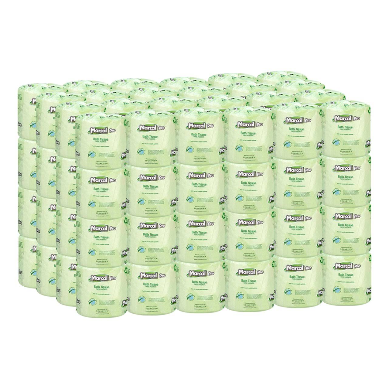 Marcal Pro #05002, 100% Recycled, Green Seal Certified Toilet Paper, 2-Ply, 500 Sheets per Roll, 96 Rolls per Case