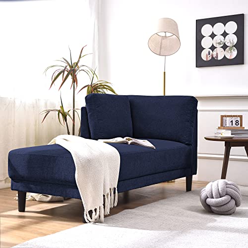 WILLIAMSPACE 65" Chaise Lounge Chair, Mid-Century Modern Fabric Indoor Chaise Corner Lounge Sofa