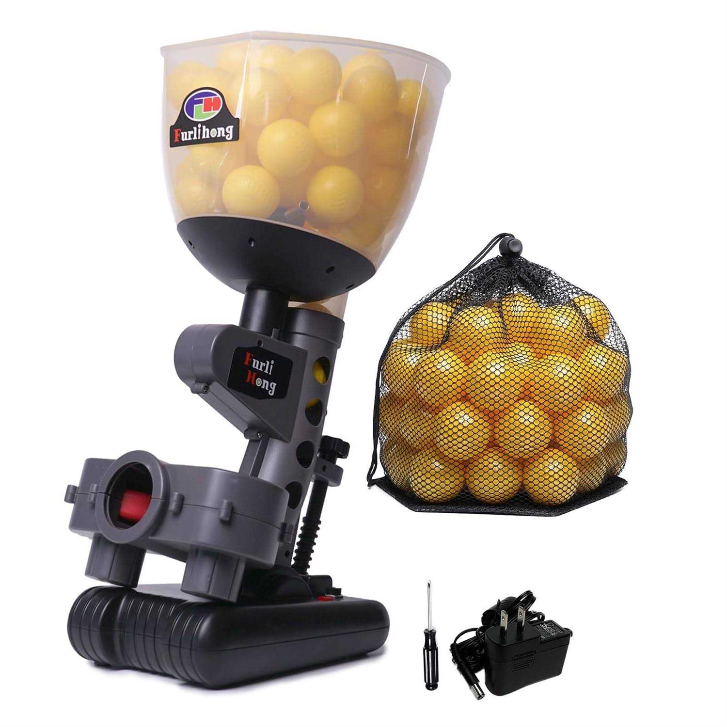 Furlihong 692BH Baseball Pitching Machine, Use Ping Pong Size Training Balls for Visual Acuity and Hitting Accuracy Improvement