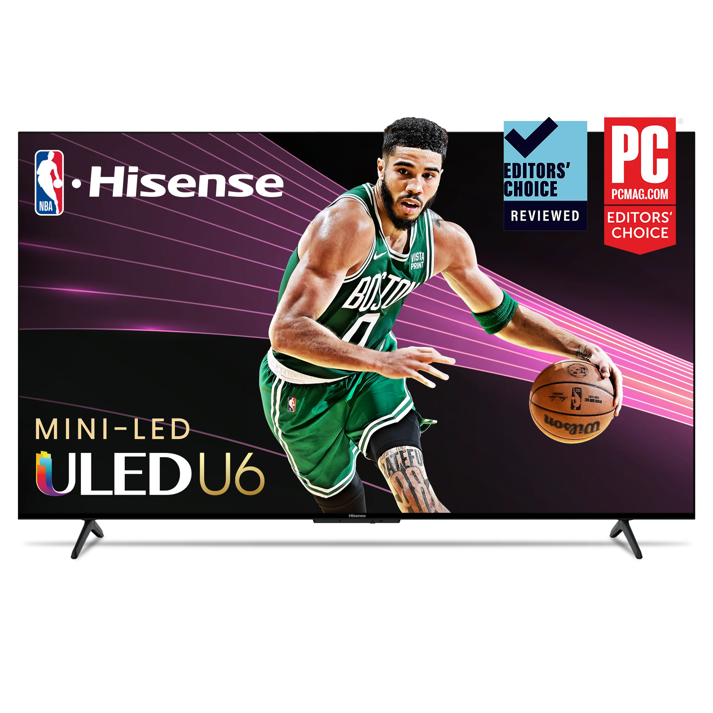 Hisense 65-Inch Class U6 Series Mini-LED QLED Google Smart TV (65U6K) - QLED, 600-Nit, Dolby Vision IQ & Dolby Atmos, Full Array Local Dimming