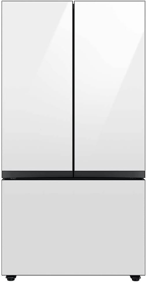 SAMSUNG RF24BB620012 24 Cu. Ft. Bespoke White Glass 3-Door French Door Counter-Depth Refrigerator