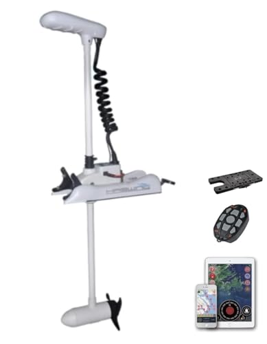 HASWING Electric Trolling Motor – 24V 60" 80lbs Cayman GPS Shaft Bow Mount One-Way Stepless Speed Fishing Boat Saltwater Freshwater