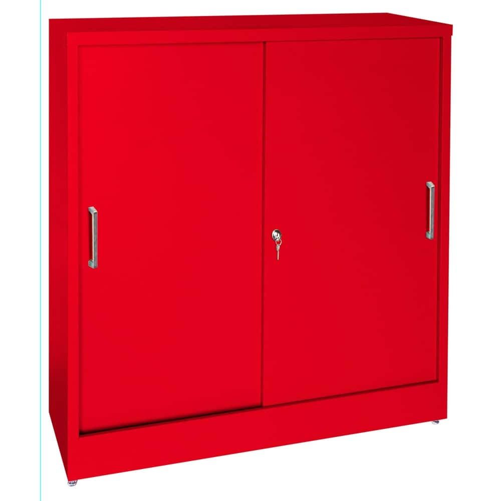 Sandusky Sliding Door 36x22 Storage Cabinet Color: Red