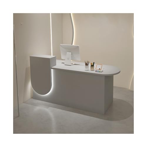 Small Reception Desk with Counter, Front Desk Reception Counter, Modern Counter Table Reception Room Table Office Front Desk for Checkout Lobby
