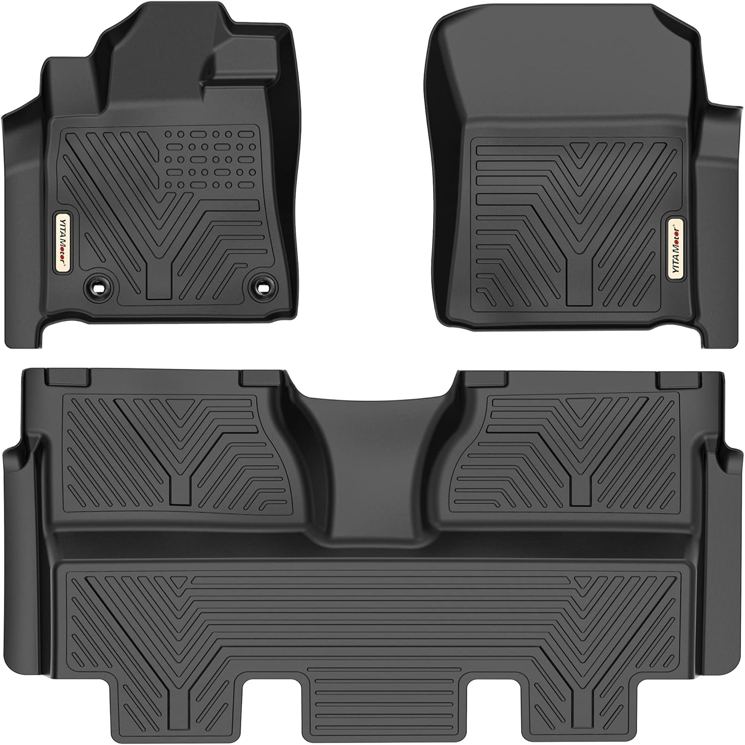 YITAMOTOR Floor Mats Compatible with Toyota Tundra, Custom Fit Floor Liners for 2014-2021 Toyota Tundra Double Cab & Crew Max Cab