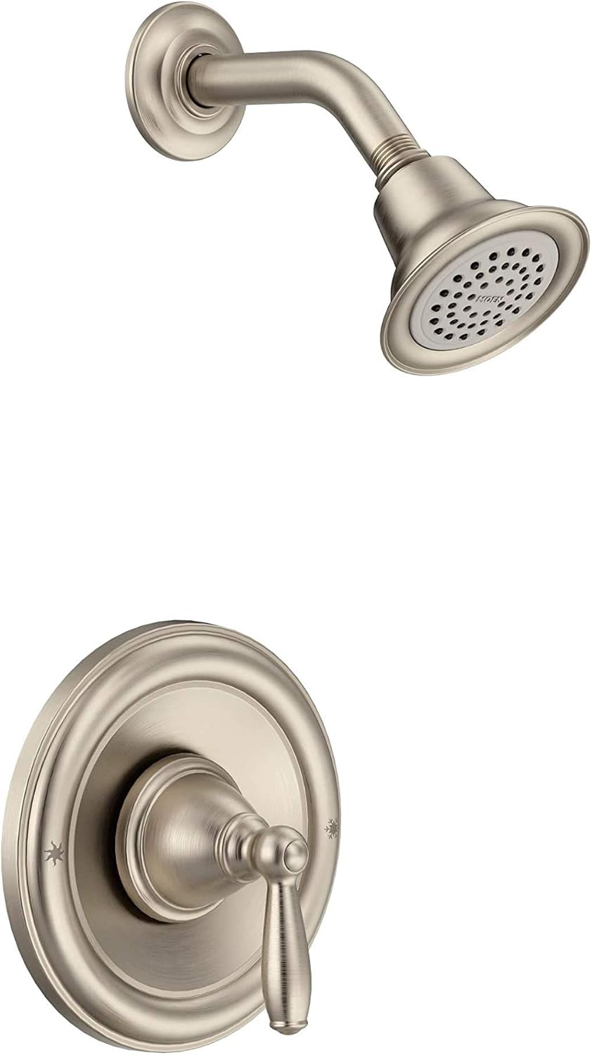 Moen T2152BN Brantford Posi-Temp Pressure Balancing Shower Valve Trim Kit Valve Required, Brushed Nickel