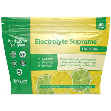 Jigsaw Health Electrolyte Supreme Lemon Lime 60 packets - Kansas Nuitrition - HNZSDS