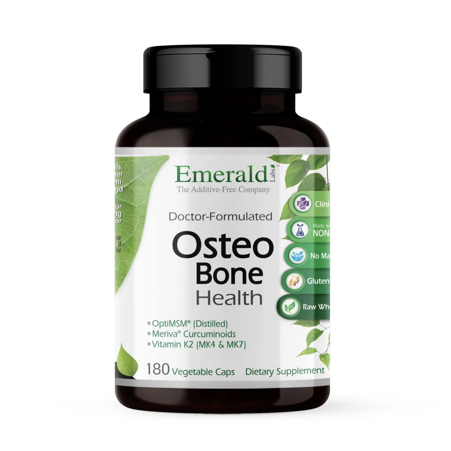 EMERALD LABS Osteo Bone Health - Immune Support & Bone & Joint Supplement with Vitamin D3, K2, Calcium, Magnesium, OptiMSM, Meriva Phytosome & More