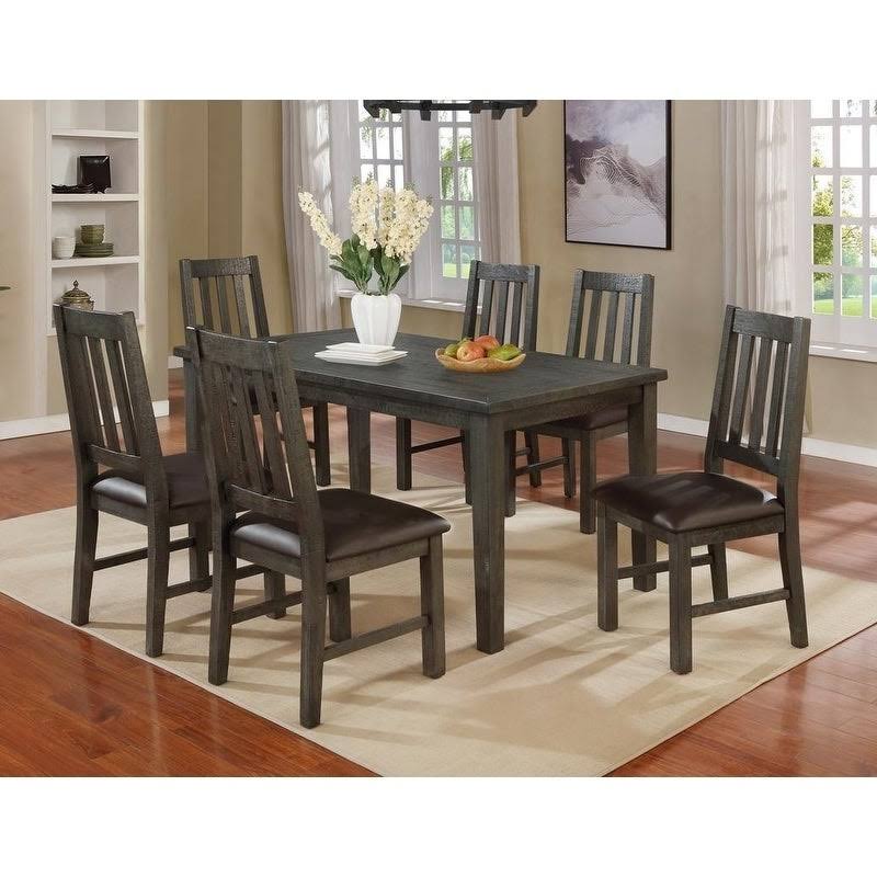 Best Master Furniture 7 Pieces Dining Set - Rustic Grey