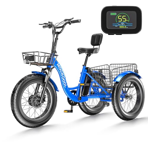 Electric Tricycle for Adults, 20" x 4" Fat Tire Electric Trike, 48V 500W Motorized Electric Bicycle Bikes