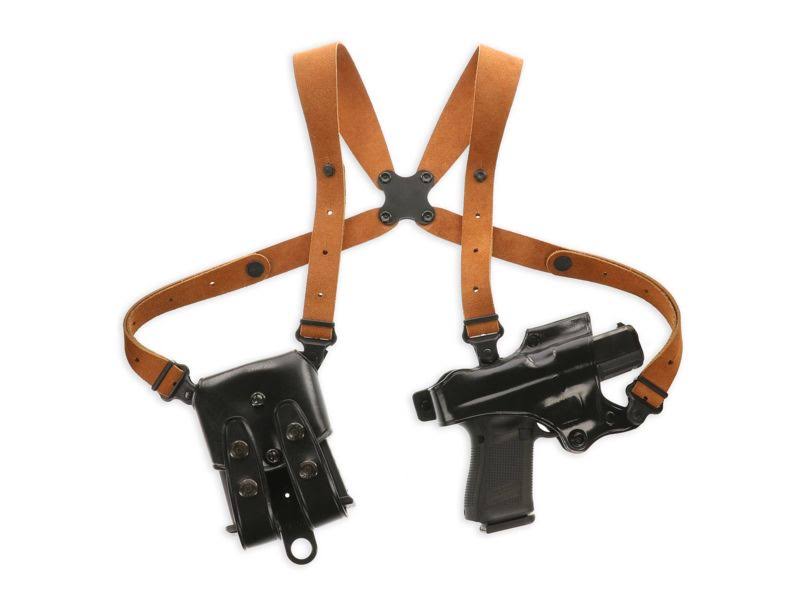Galco Jackass Rig Shoulder System Left Hand Premium Steerhide Finish Black Leather JR401B