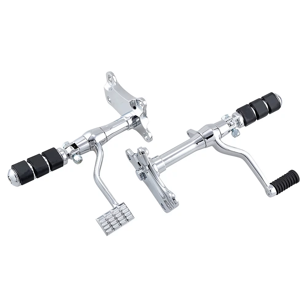 Astra Depot Chrome Billet Forward Controls Kit for Harley Sportster XL 883 1200 1991-2003