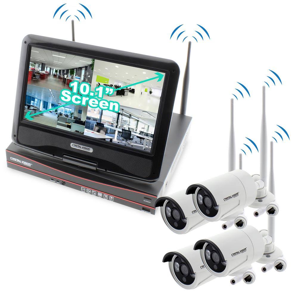 Crystal Vision CVT9604E-3010WHD 4-Ch HD 2TB HDD Wireless CCTV with 4 Cameras