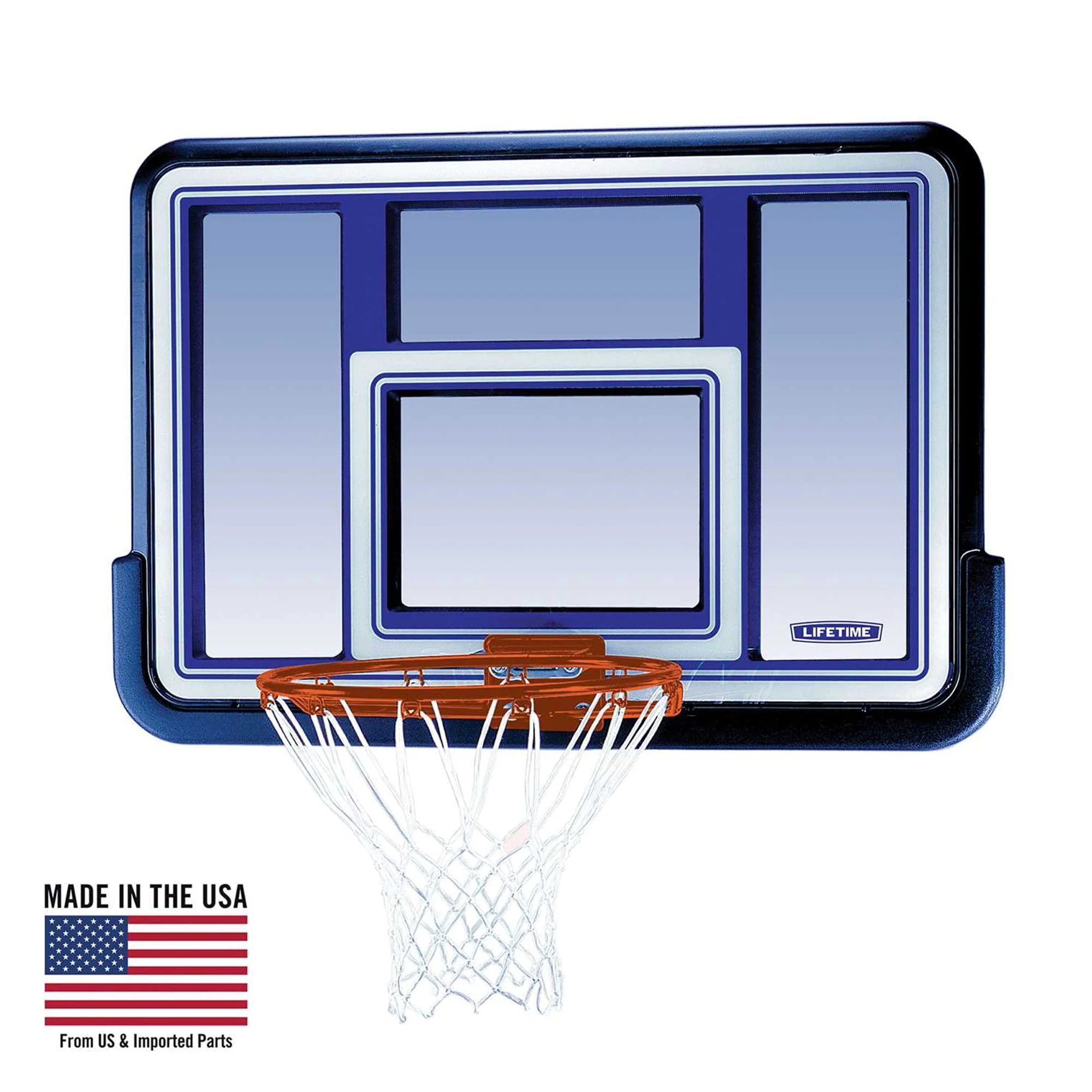Lifetime Basketball Backboard and Rim Combo, 44 inch Polycarbonate (73650)