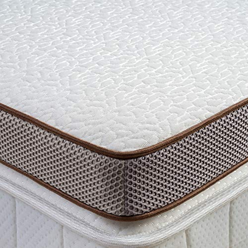 BedStory 4 Inch Memory Foam Mattress Topper Queen - Gel Infused Bed Toppers with Removable Cover & High Density Memory Foam - Medium Firm