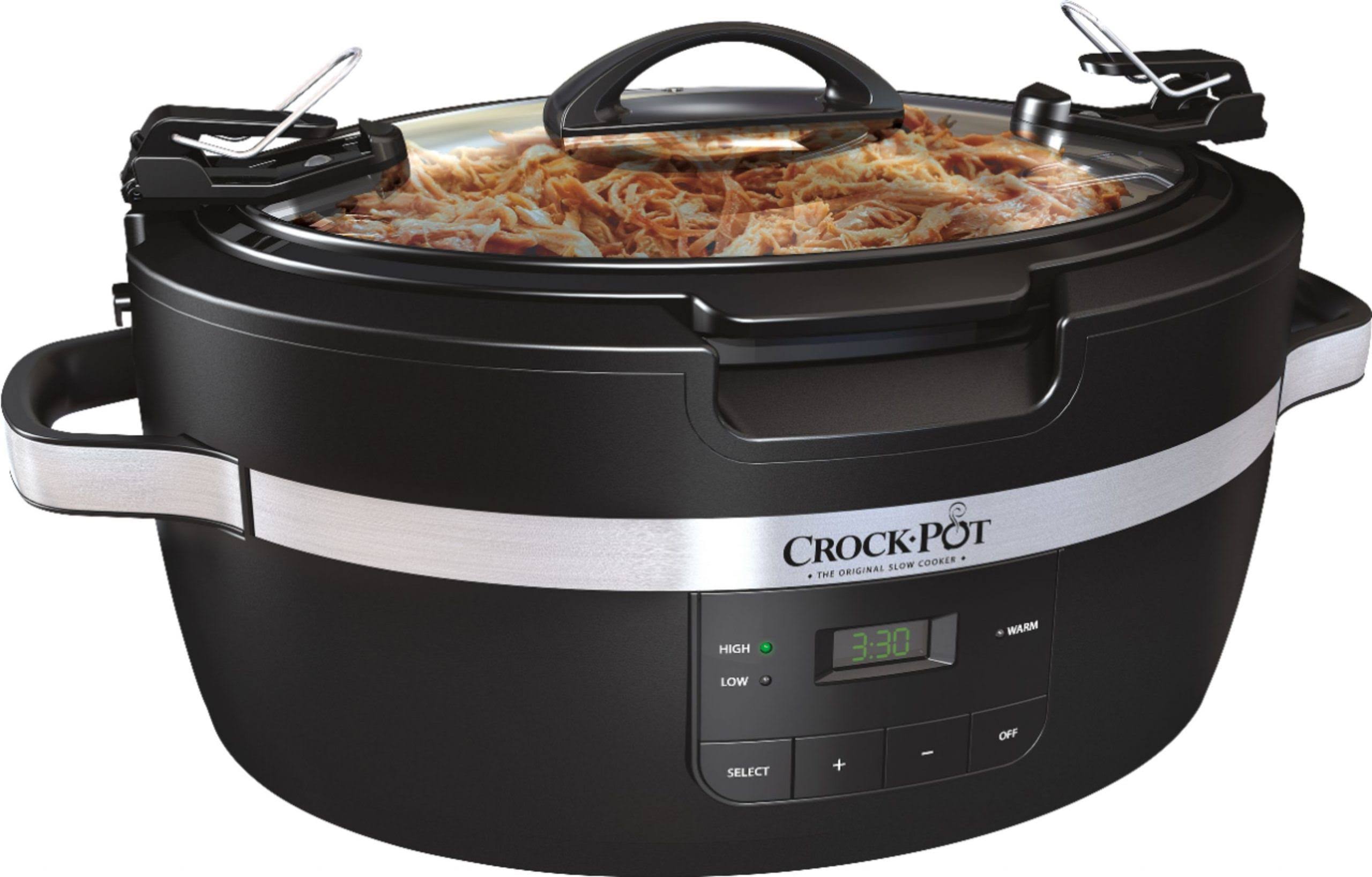 Crock-pot - Thermoshield Cook and Carry 6-Quart Slow Cooker - Black - Avayadevconnect