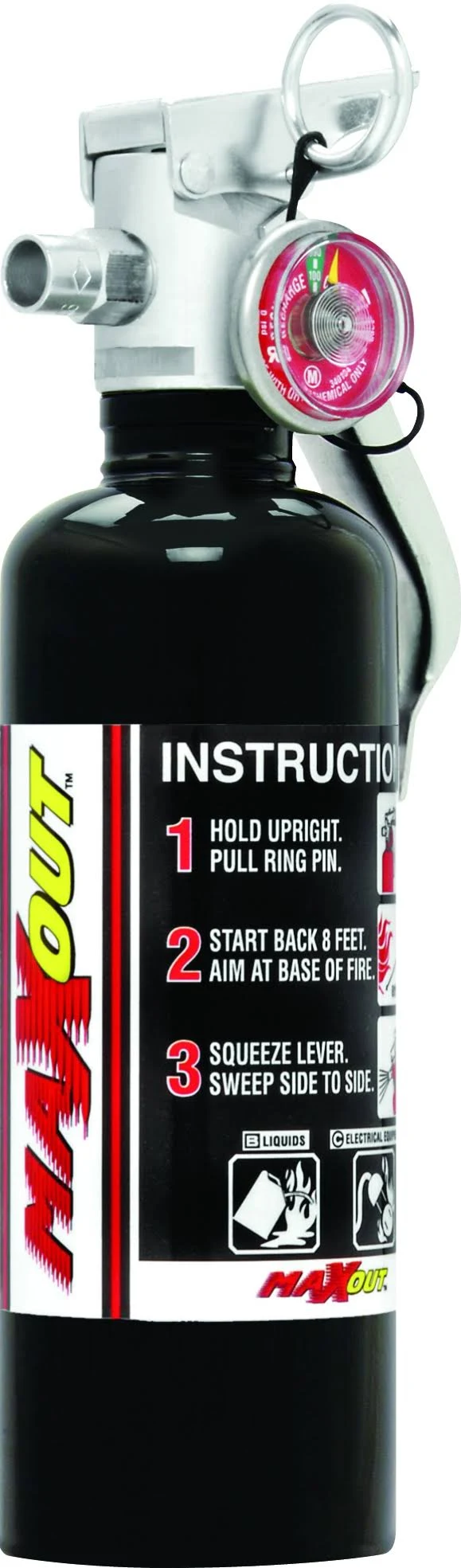 H3R MX100B Fire Extinguisher 1 lb. Black Dry Chemical