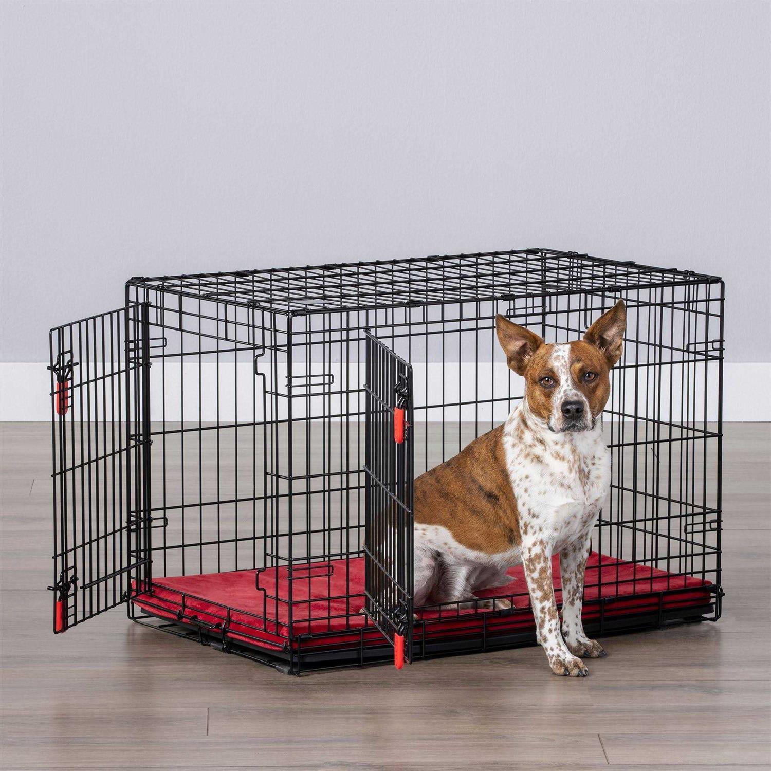 KONG Ultra-Strong Double Door Wire Dog Crate with Divider Panel