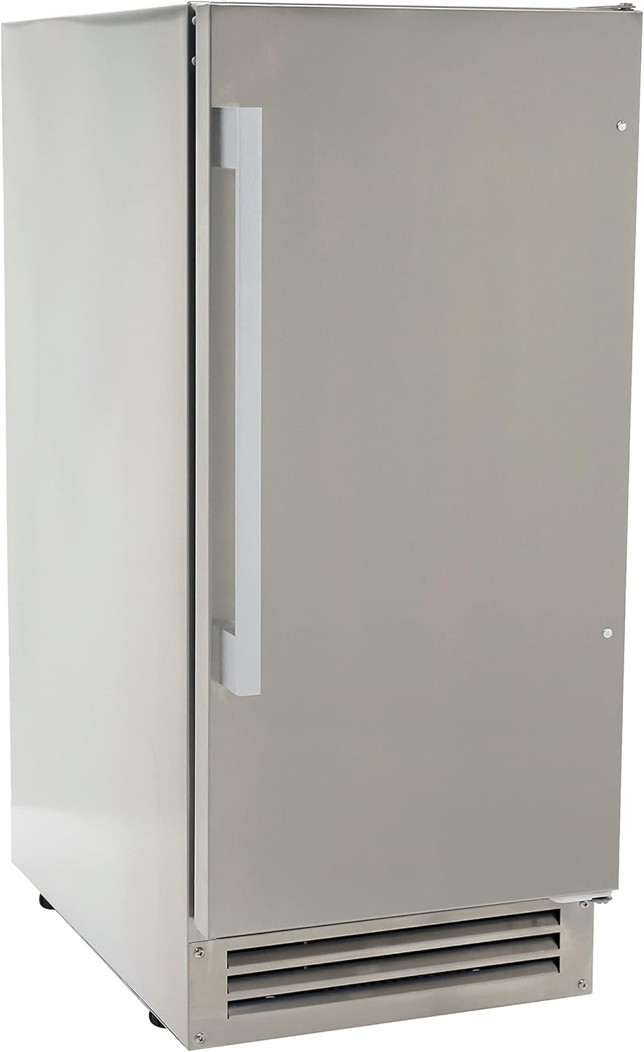 Avanti Elite Series Built-in Ice Maker in Stainless Steel OIM1550U3S | Large Clear Ice Cubes, 25 lbs. Freezer Storage