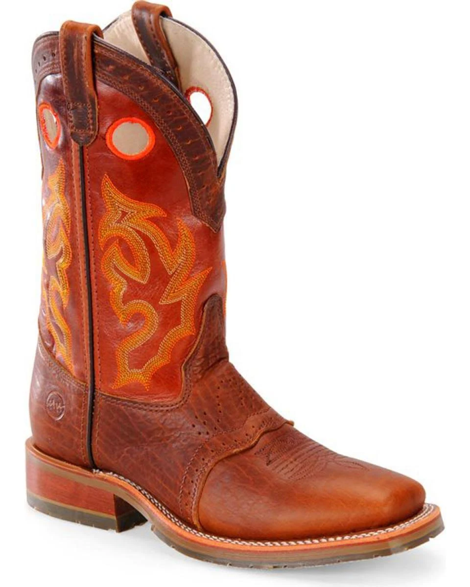 Double H Wide Square Toe Ice Roper 12x22 12 Men&s Brown