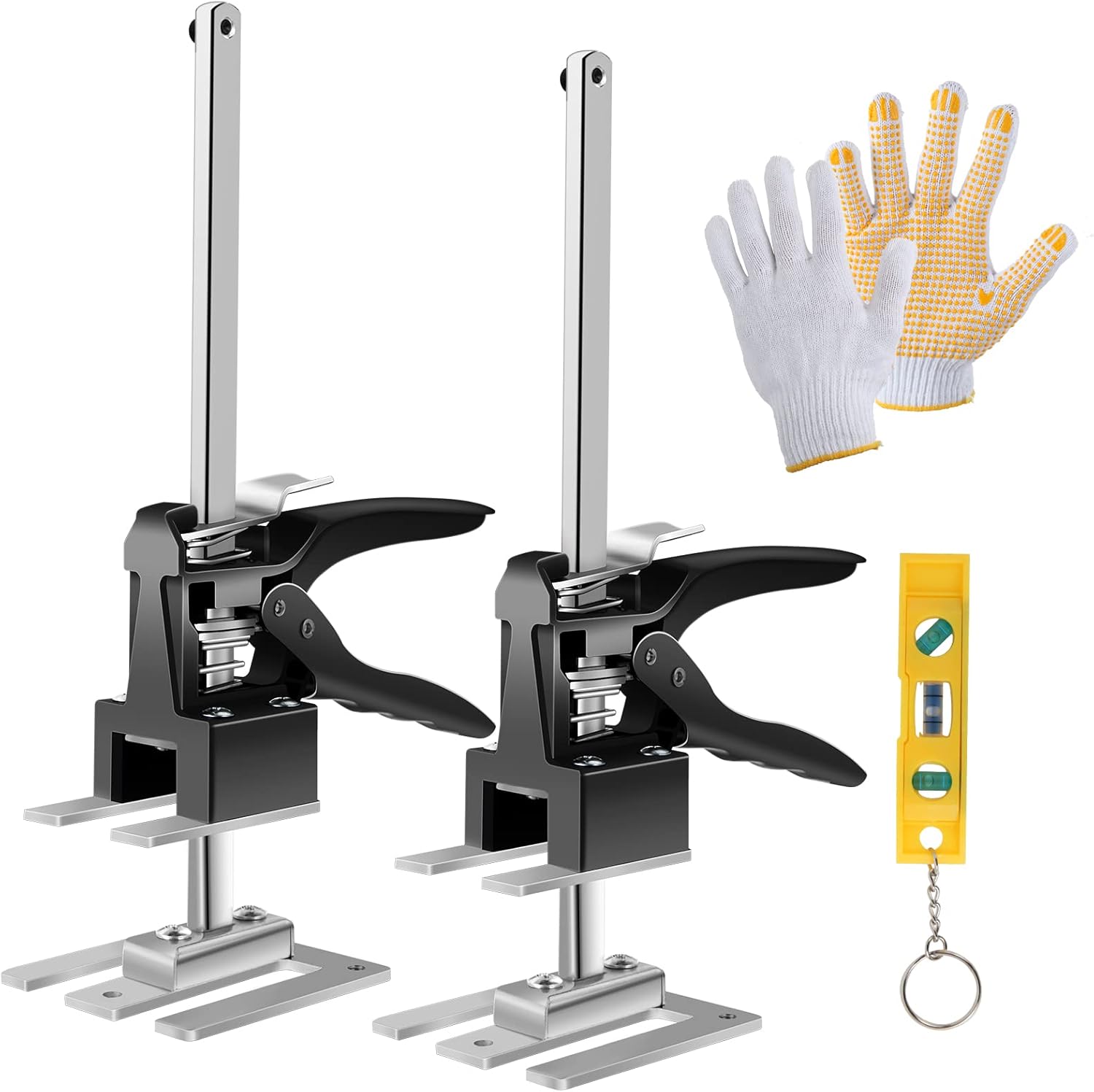 2 Packs Labor-Saving Arm Tool Jack,hand tool jack set 12in ，hand jack lift tool heavy duty,cabinet lifter，Multi-Functional Lifting Device