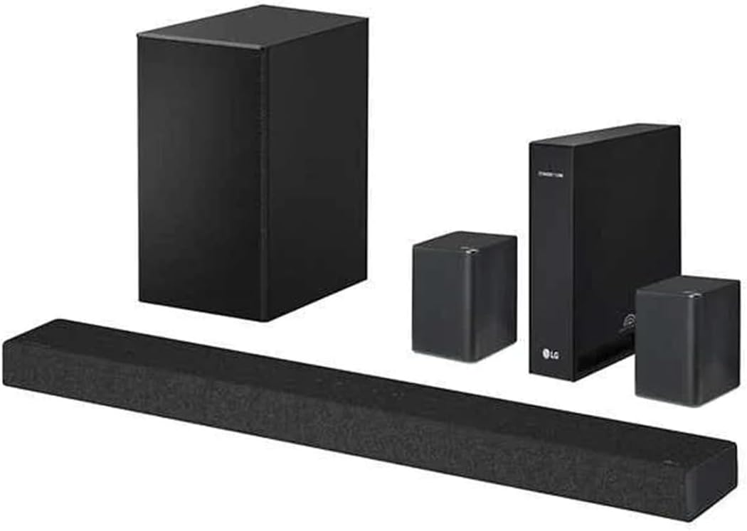 LG SP7R 7.1 Channel High Res Audio Sound Bar with Rear Speaker Kit (Renewed)