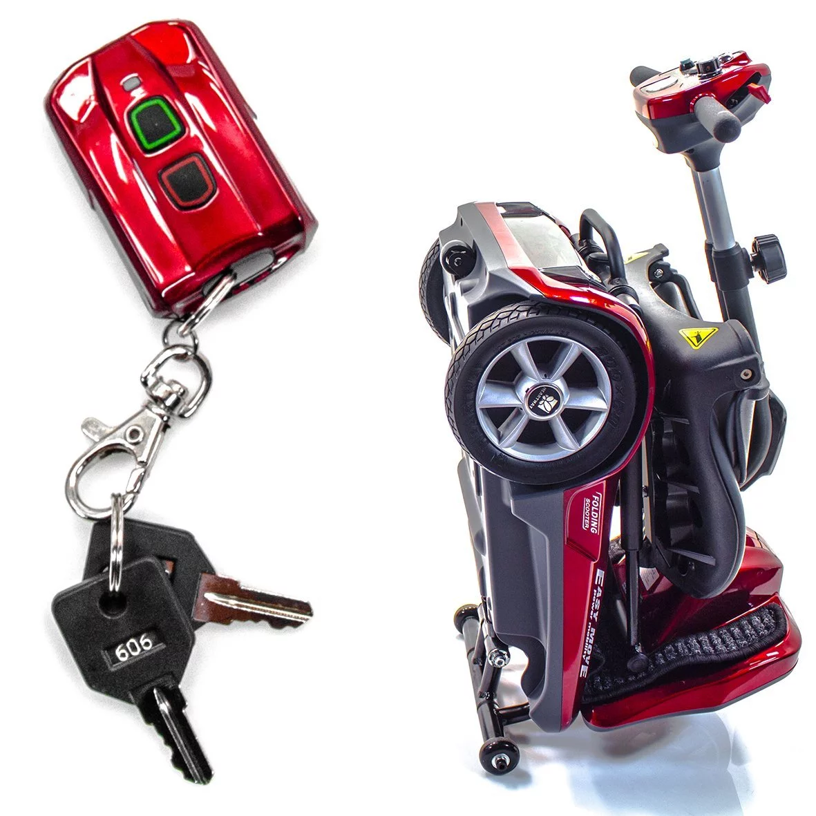 EV Rider TRANSPORT Automatic Folding Mobility Scooter Red